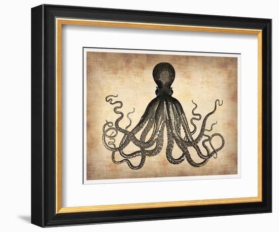 Vintage Octopus-NaxArt-Framed Art Print