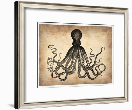 Vintage Octopus-NaxArt-Framed Art Print