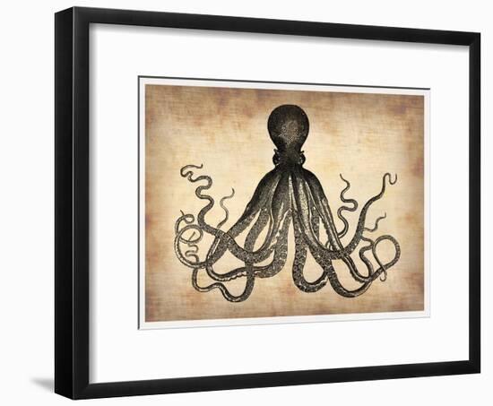 Vintage Octopus-NaxArt-Framed Art Print