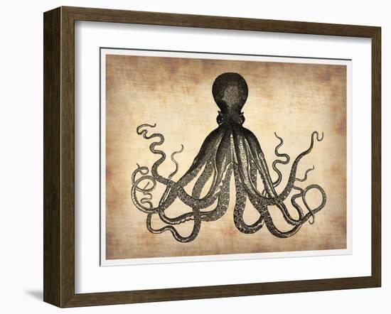 Vintage Octopus-NaxArt-Framed Art Print