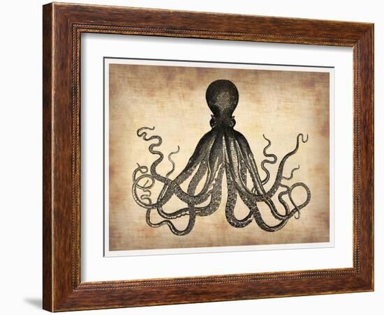 Vintage Octopus-NaxArt-Framed Art Print