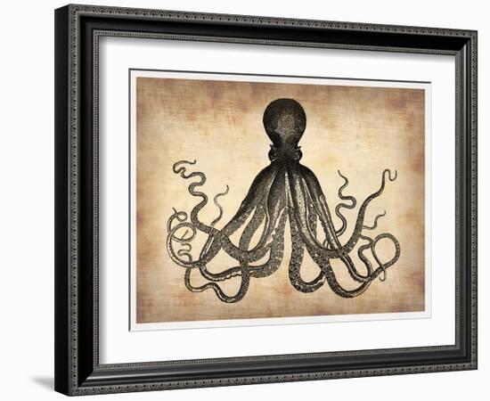 Vintage Octopus-NaxArt-Framed Art Print