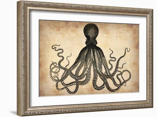 Vintage Octopus-NaxArt-Framed Art Print