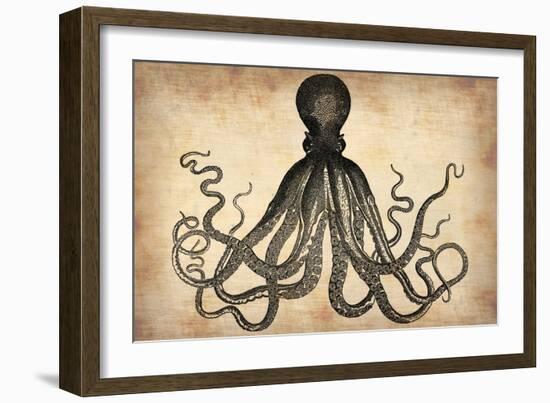 Vintage Octopus-NaxArt-Framed Art Print