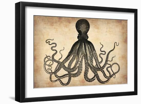 Vintage Octopus-NaxArt-Framed Art Print