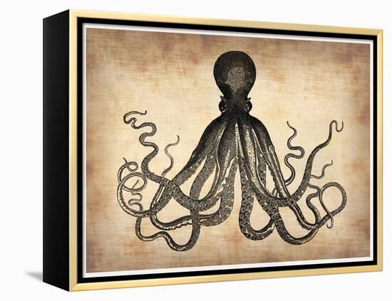 Vintage Octopus-NaxArt-Framed Stretched Canvas