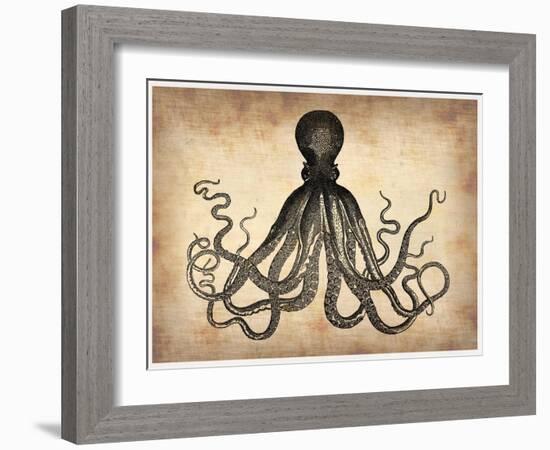 Vintage Octopus-NaxArt-Framed Art Print