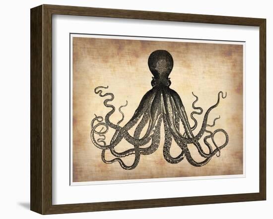 Vintage Octopus-NaxArt-Framed Art Print