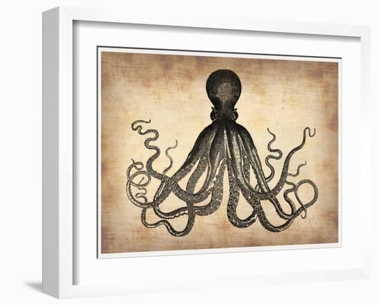 Vintage Octopus-NaxArt-Framed Art Print