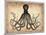 Vintage Octopus-NaxArt-Mounted Art Print
