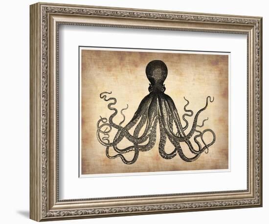 Vintage Octopus-NaxArt-Framed Art Print