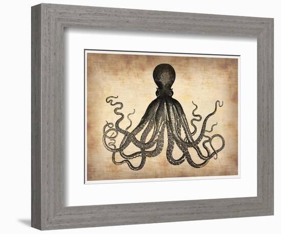 Vintage Octopus-NaxArt-Framed Art Print