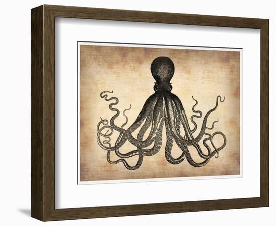 Vintage Octopus-NaxArt-Framed Art Print