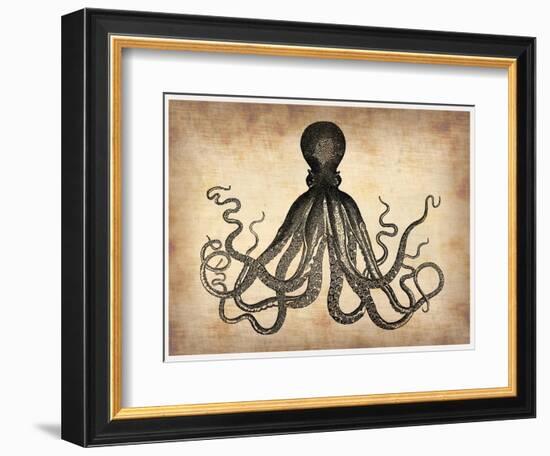 Vintage Octopus-NaxArt-Framed Art Print