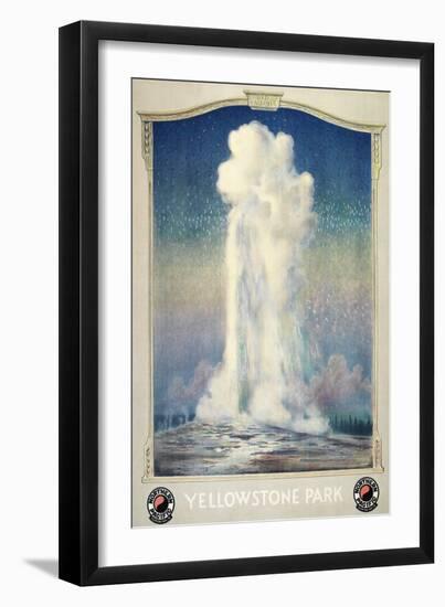 Vintage Old Faithful-null-Framed Art Print