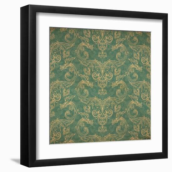 Vintage Old Wallpaper-drakonova-Framed Art Print