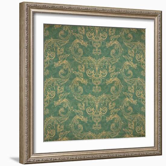 Vintage Old Wallpaper-drakonova-Framed Art Print