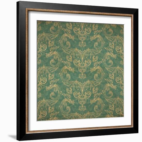 Vintage Old Wallpaper-drakonova-Framed Art Print