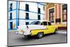Vintage Oldtimer Car in the Streets of Camaguey, Cuba-dzain-Mounted Photographic Print