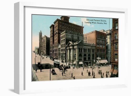 Vintage Omaha, Nebraska-null-Framed Art Print