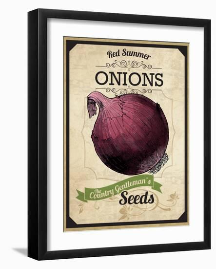 Vintage Onion Seed Packet-null-Framed Giclee Print