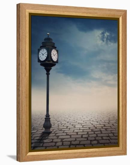 Vintage Outdoor Street Clock Outdoor-egal-Framed Premier Image Canvas