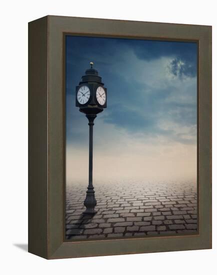 Vintage Outdoor Street Clock Outdoor-egal-Framed Premier Image Canvas