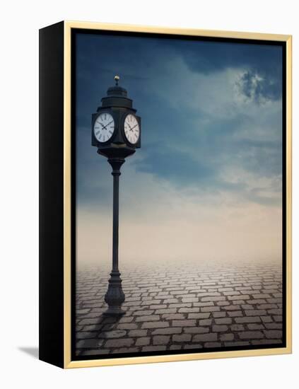 Vintage Outdoor Street Clock Outdoor-egal-Framed Premier Image Canvas