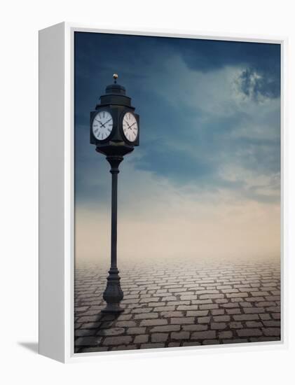 Vintage Outdoor Street Clock Outdoor-egal-Framed Premier Image Canvas