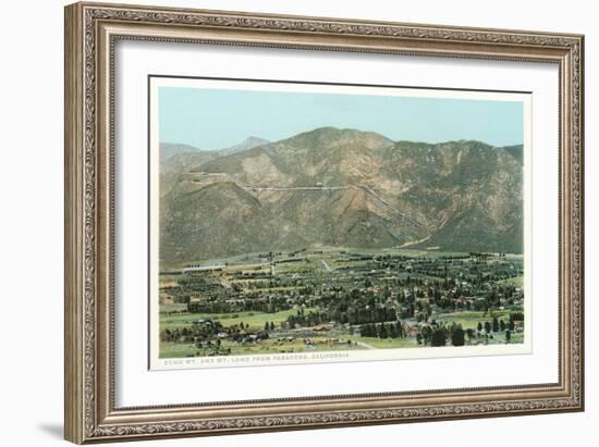 Vintage Overview of Pasadena, California-null-Framed Art Print