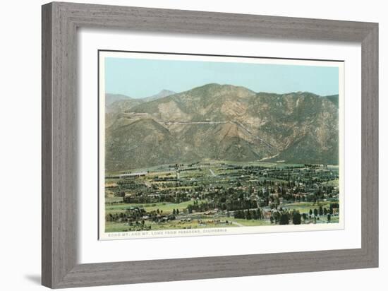 Vintage Overview of Pasadena, California-null-Framed Art Print