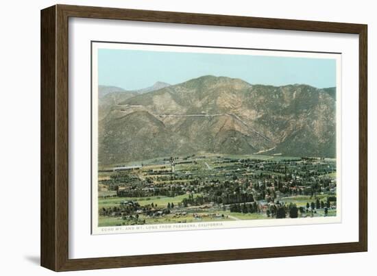 Vintage Overview of Pasadena, California-null-Framed Art Print