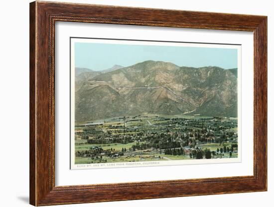 Vintage Overview of Pasadena, California-null-Framed Art Print