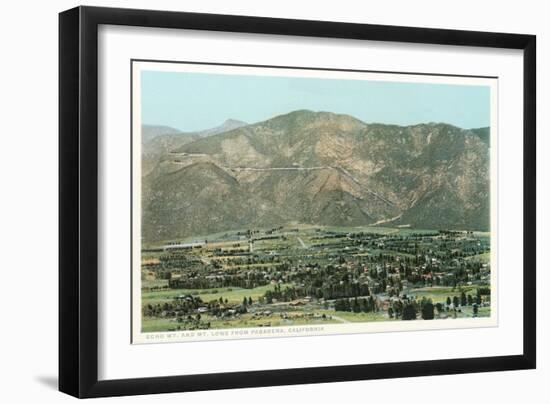 Vintage Overview of Pasadena, California-null-Framed Art Print