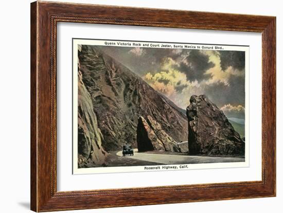 Vintage Pacific Coast Highway-null-Framed Art Print