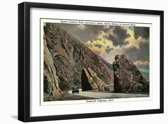 Vintage Pacific Coast Highway-null-Framed Art Print