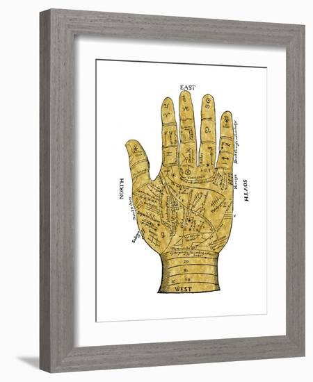 Vintage Palmistry-Oliver Jeffries-Framed Art Print