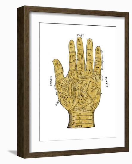 Vintage Palmistry-Oliver Jeffries-Framed Art Print