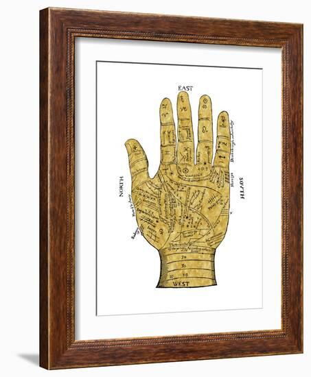 Vintage Palmistry-Oliver Jeffries-Framed Art Print