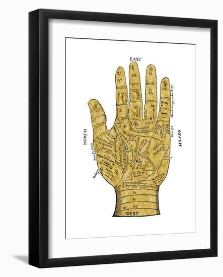 Vintage Palmistry-Oliver Jeffries-Framed Art Print