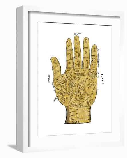 Vintage Palmistry-Oliver Jeffries-Framed Art Print