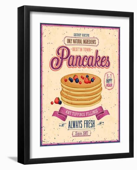 Vintage Pancakes Poster-avean-Framed Art Print