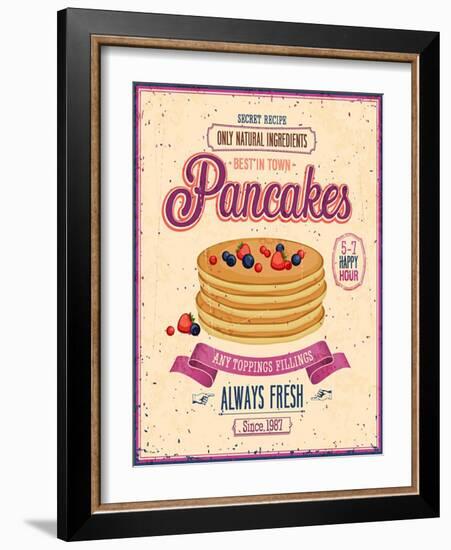 Vintage Pancakes Poster-avean-Framed Art Print