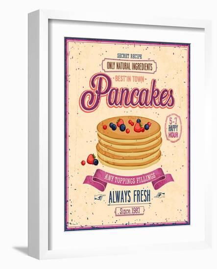 Vintage Pancakes Poster-avean-Framed Art Print