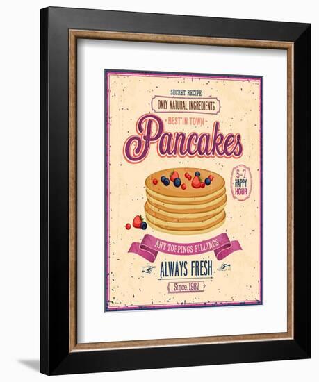 Vintage Pancakes Poster-avean-Framed Art Print