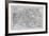 Vintage Paris Map - B&W-The Vintage Collection-Framed Giclee Print