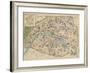 Vintage Paris Map-The Vintage Collection-Framed Art Print
