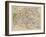 Vintage Paris Map-The Vintage Collection-Framed Art Print