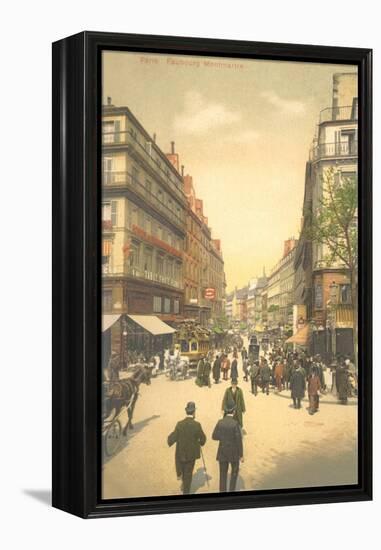 Vintage Parisian Street Scene-null-Framed Stretched Canvas