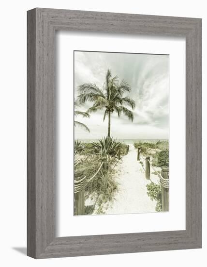 Vintage Path to the Beach-Melanie Viola-Framed Photographic Print